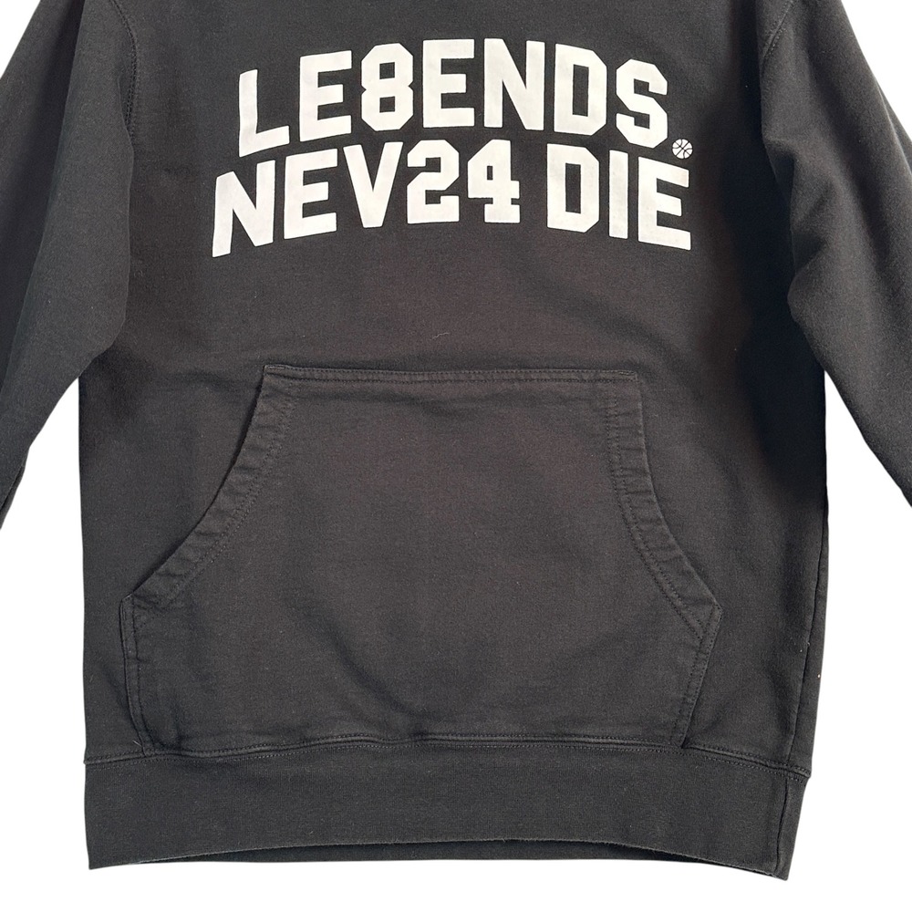 Kobe Bryant Hoodie Pullover S Cotton Black Graphic Legends Never Die 24 - Picture 4 of 12